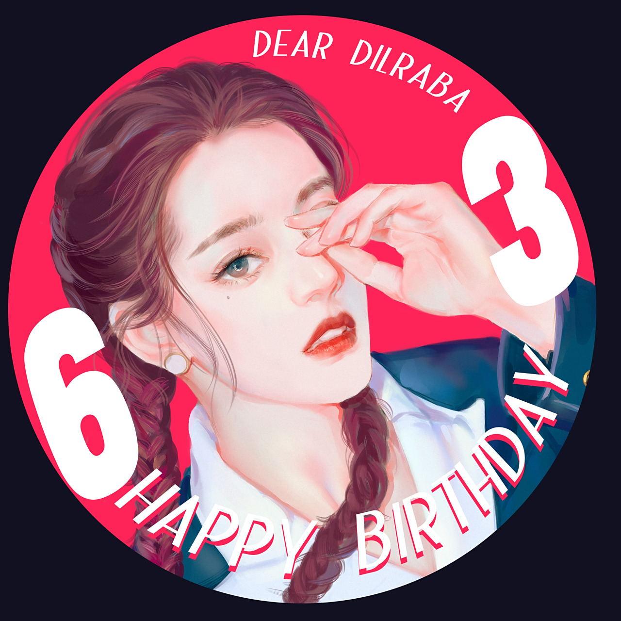 迪丽热巴##迪丽热巴0603生日快乐# 2021生日庆生头像 今年是意义不凡