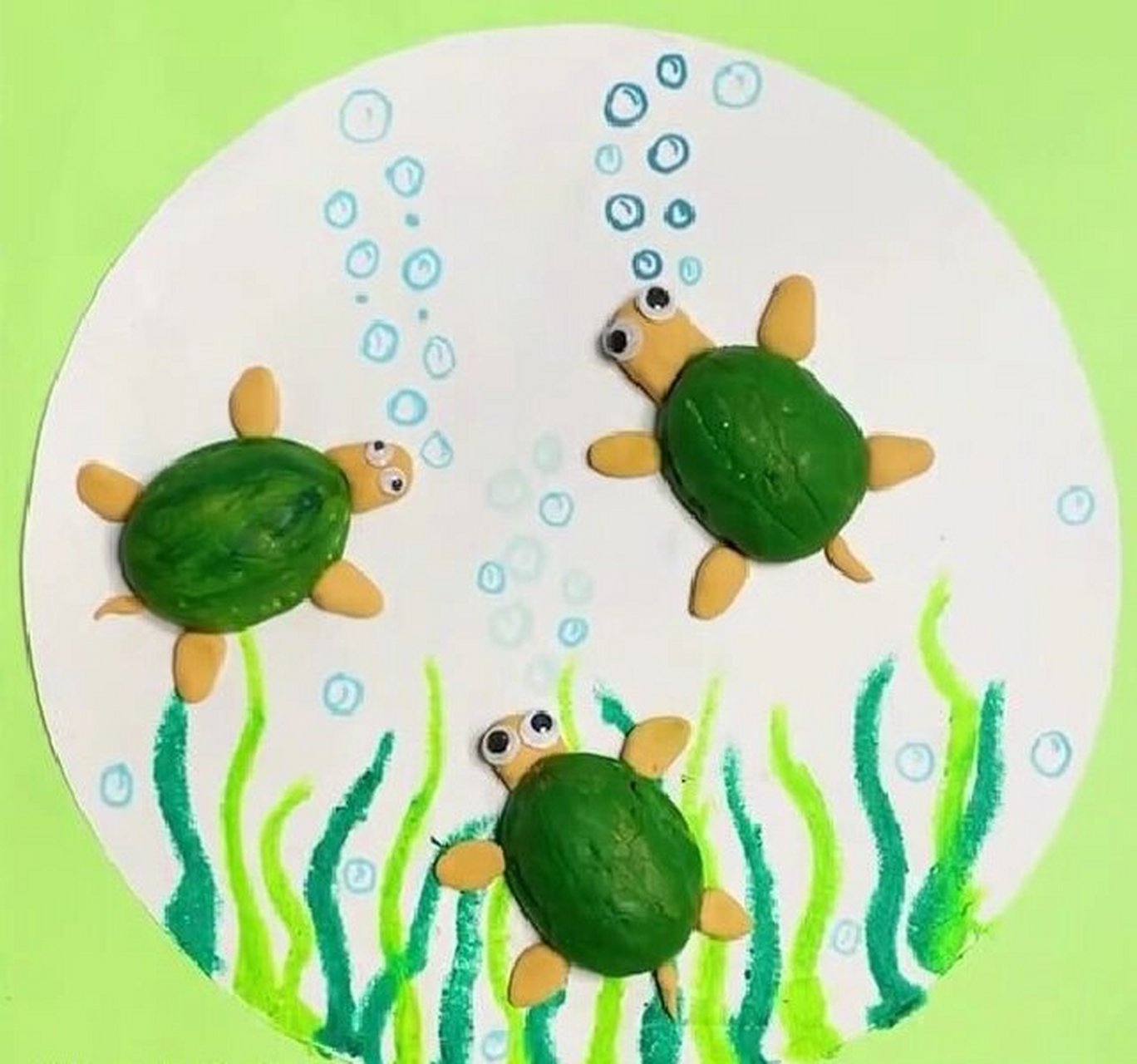 亲子手工 - 用核桃壳制作海龟贴画   - 用核桃壳制作海龟贴画