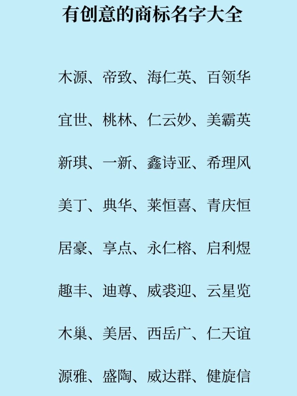 有创意的招牌名字大全图片