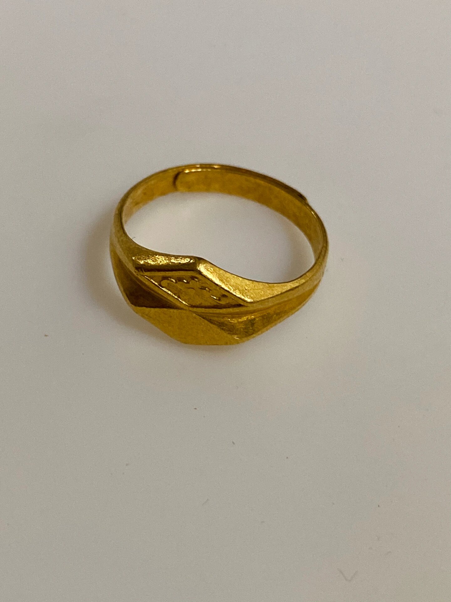 民国老金戒指 东北双菱马镫戒