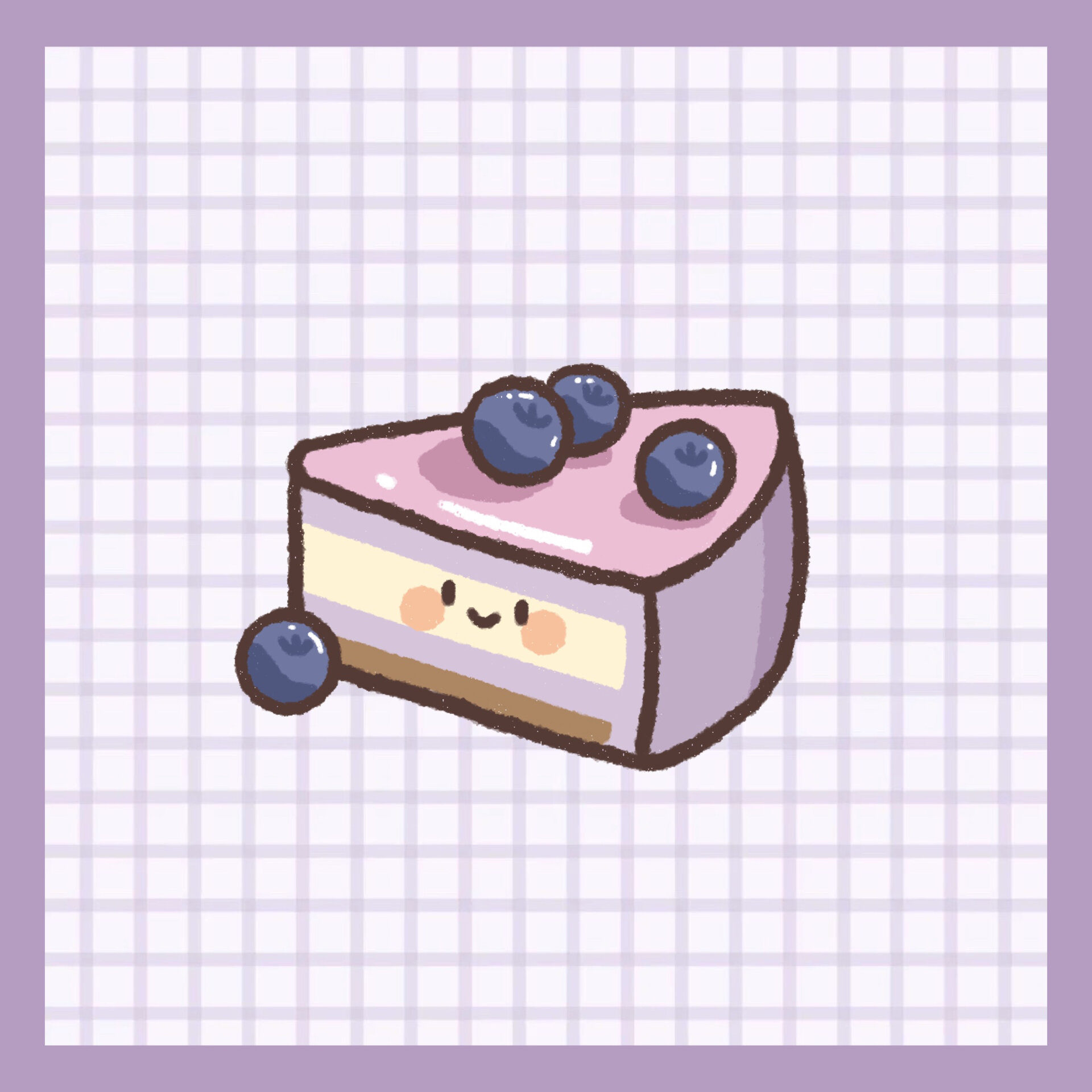 原创|手帐素材|萌萌的简笔画|蛋糕切块90