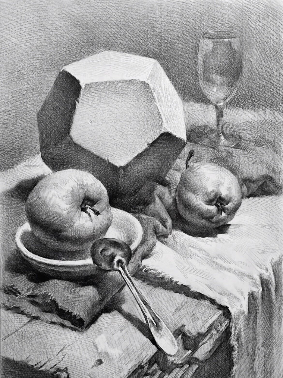 分享几组素描静物组合【每日分享】97 素描静物写生临摹对照图