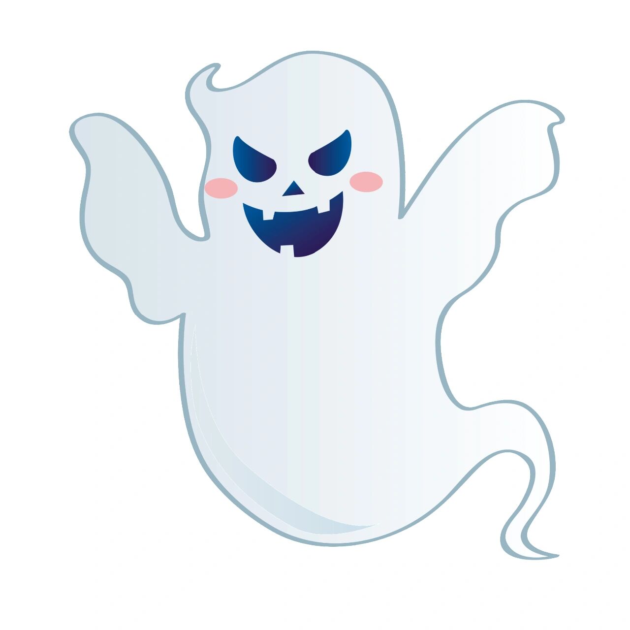 免抠元素|可爱搞怪幽灵鬼魂表情包