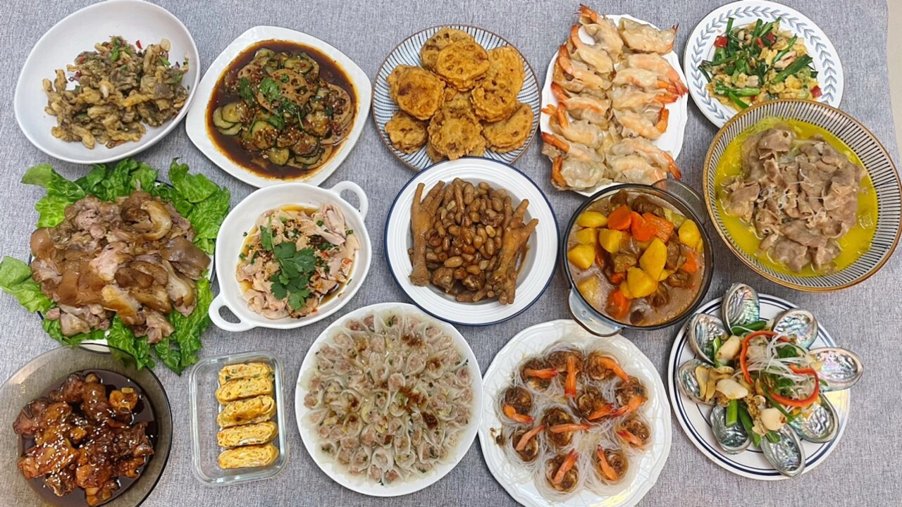生日餐 生日菜谱 在家过生日 昨日份快乐7815 6个人16个菜93