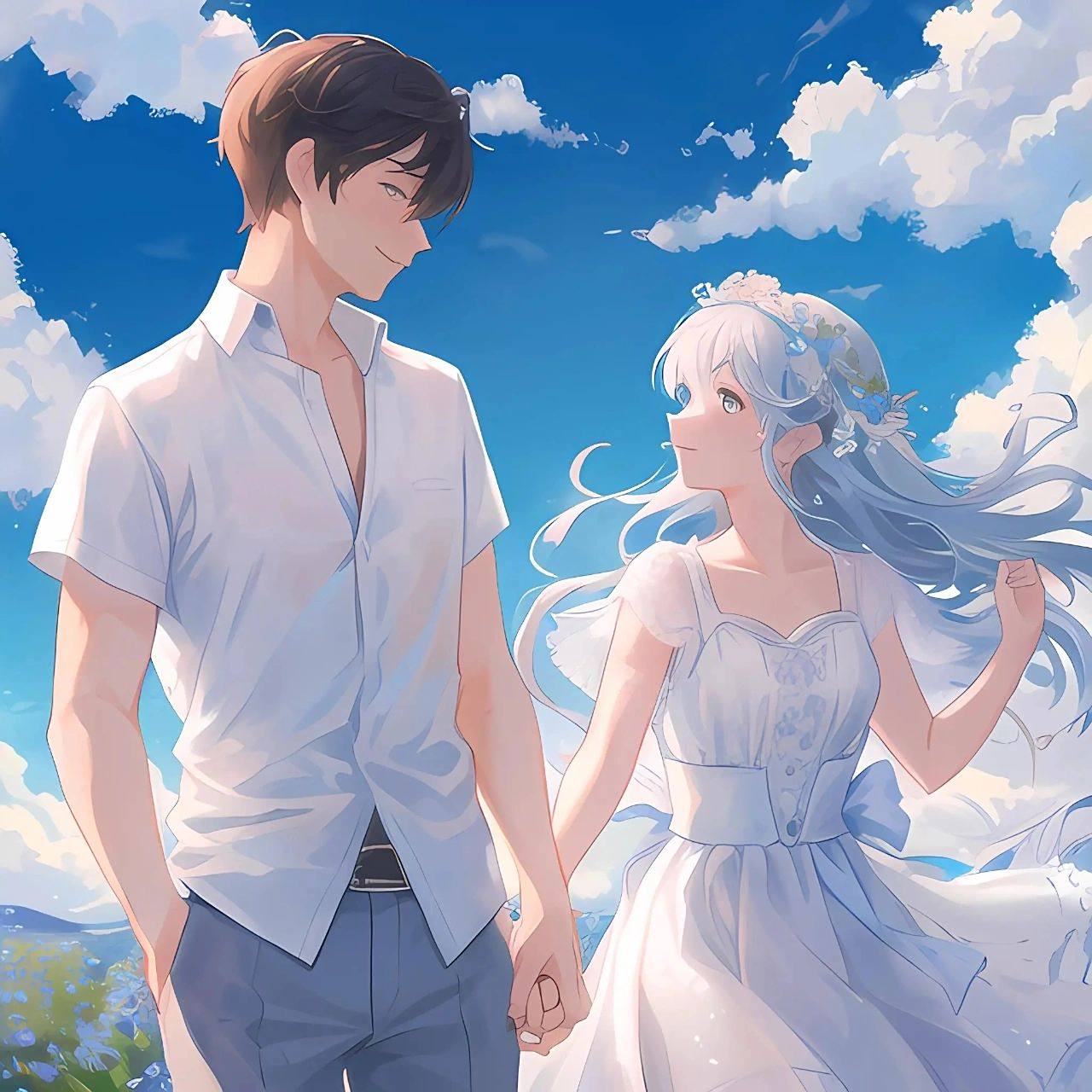 情人节2|唯美烂漫动漫头像|甜甜的恋爱         一个会心的微笑,一句