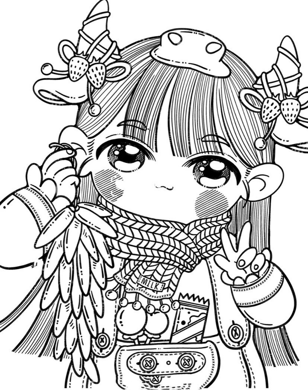 控笔练习黑白线描临摹素材人物篇分享