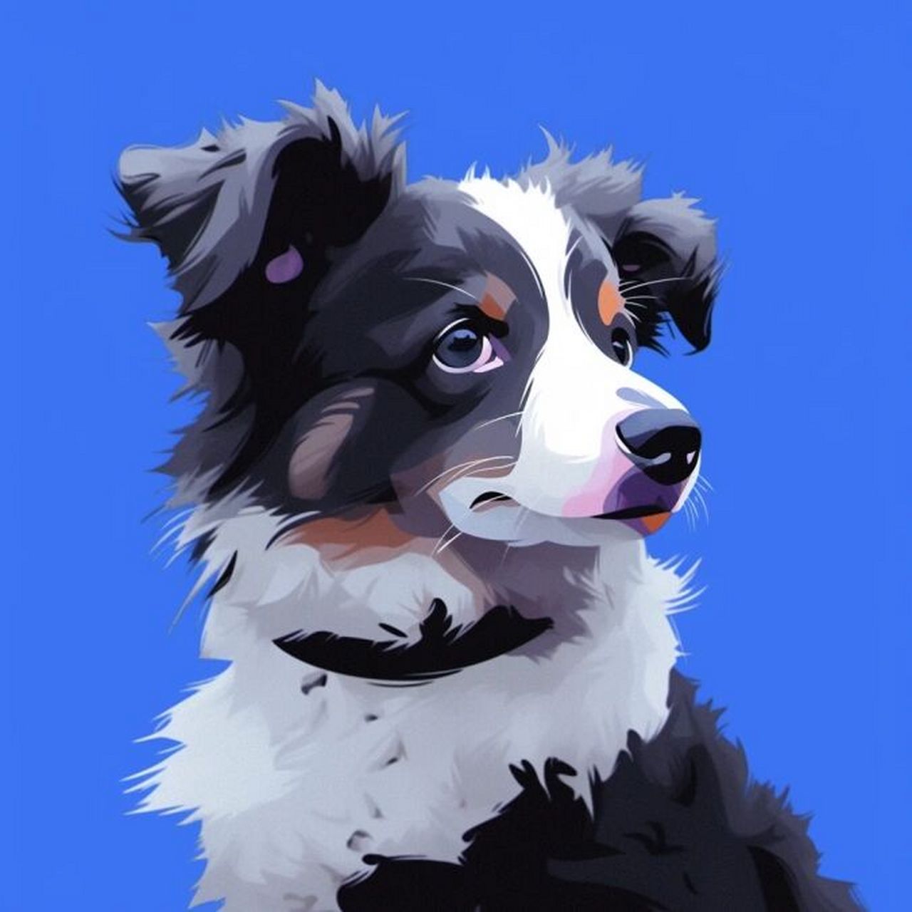 98超级帅气的陨石边牧狗狗头像～ 98陨石边牧可太帅了叭