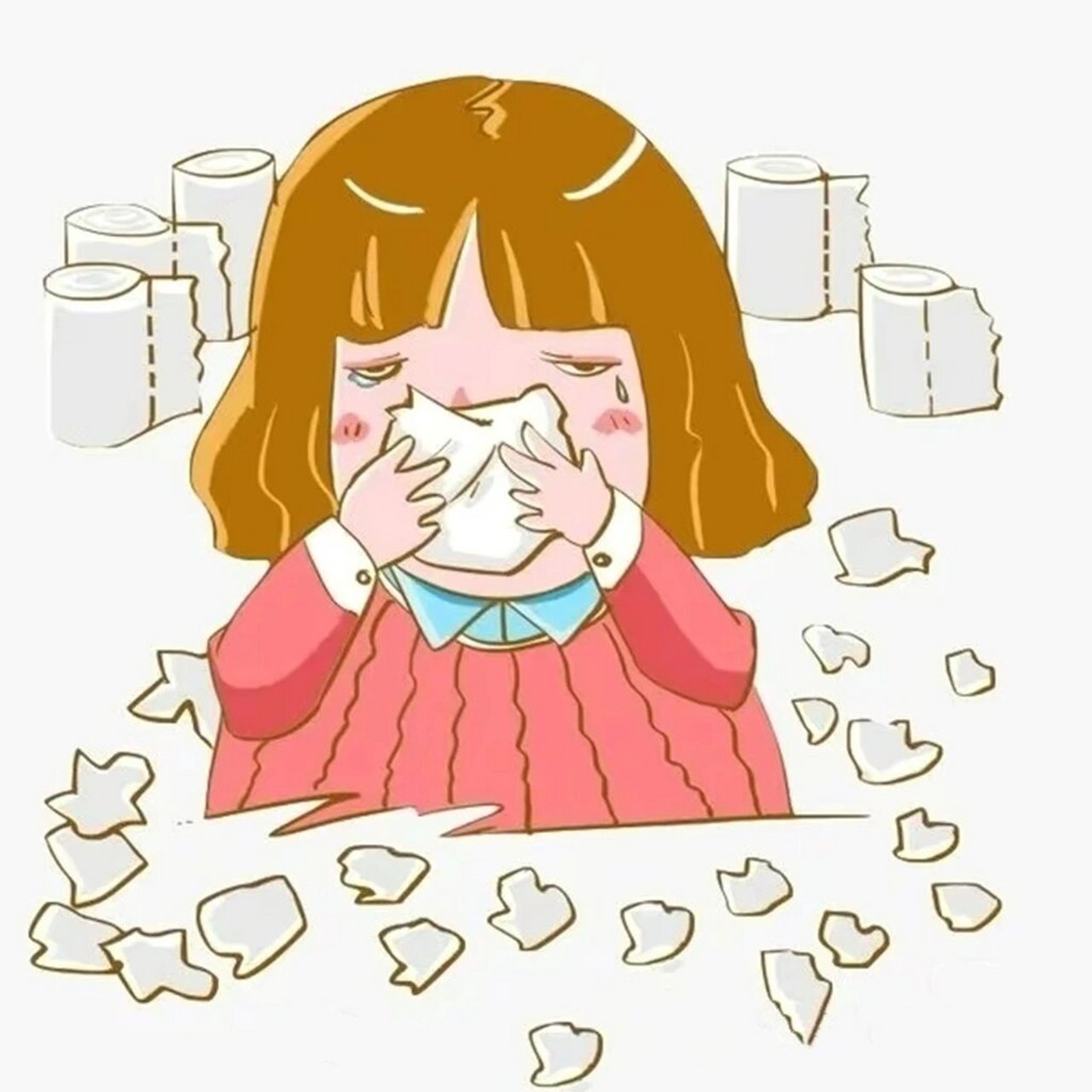 感冒了真难受 状态:感冒 鼻子不通 喉咙痛 头痛?