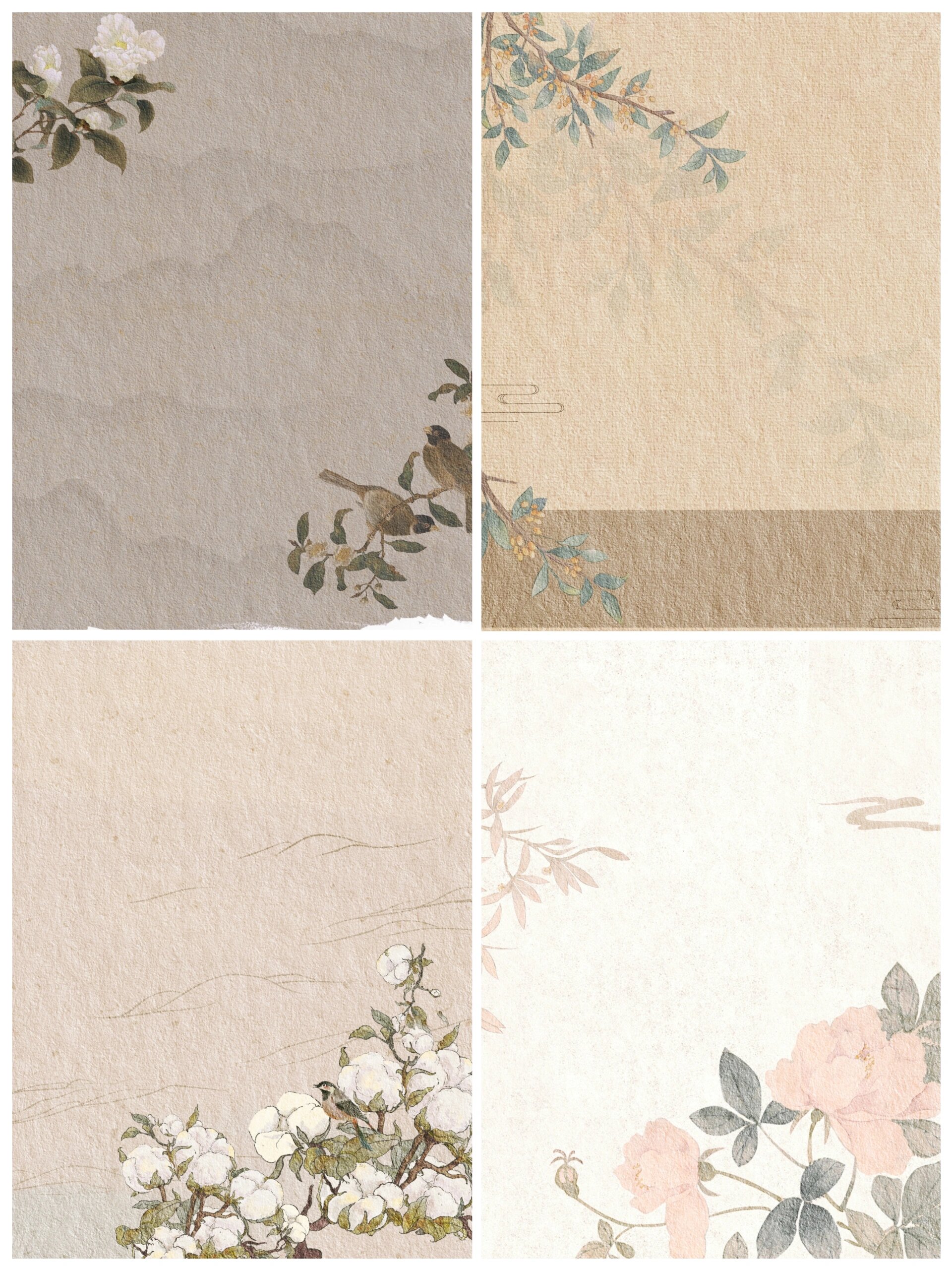 中国风壁纸|古风素材|文案背景图|纹理底图 清新高级底图|手机壁纸