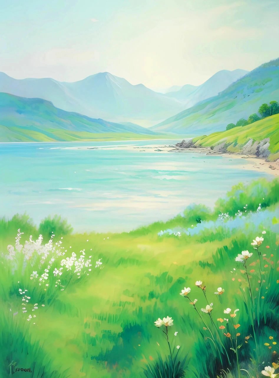 高清绿草手机壁纸,绿草如茵,野花似锦 " 绿草如茵,野花似锦 .