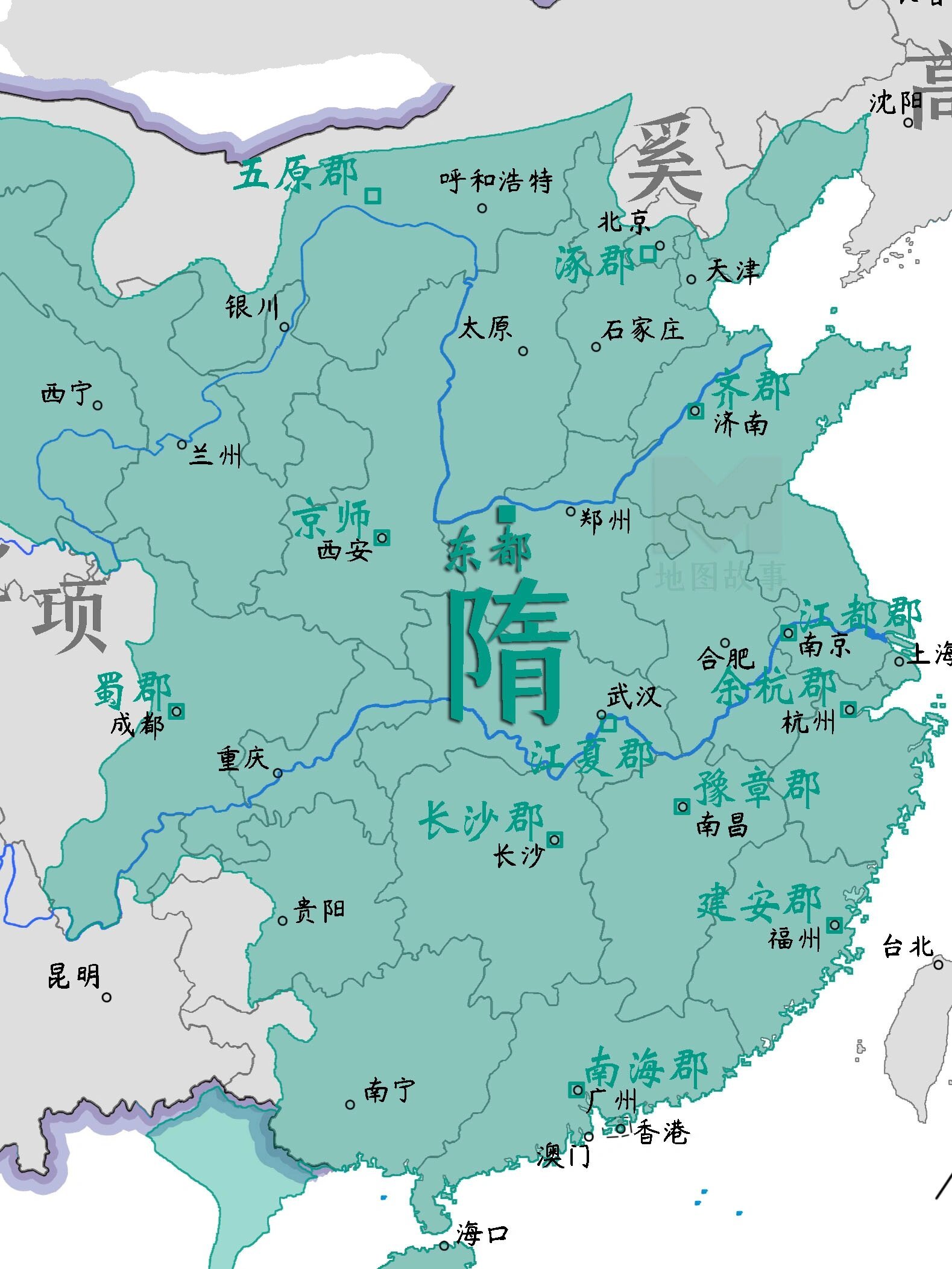 隋朝朝地图图片