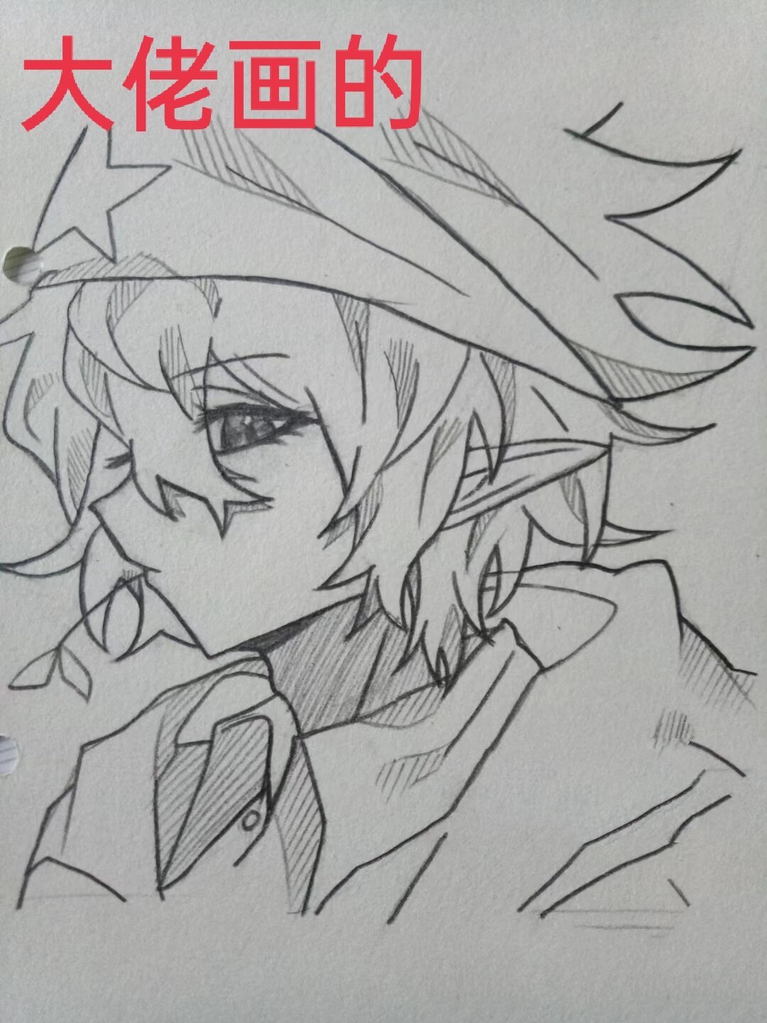下午刚画的,跟大佬的一比我感觉手很废物,加油吧