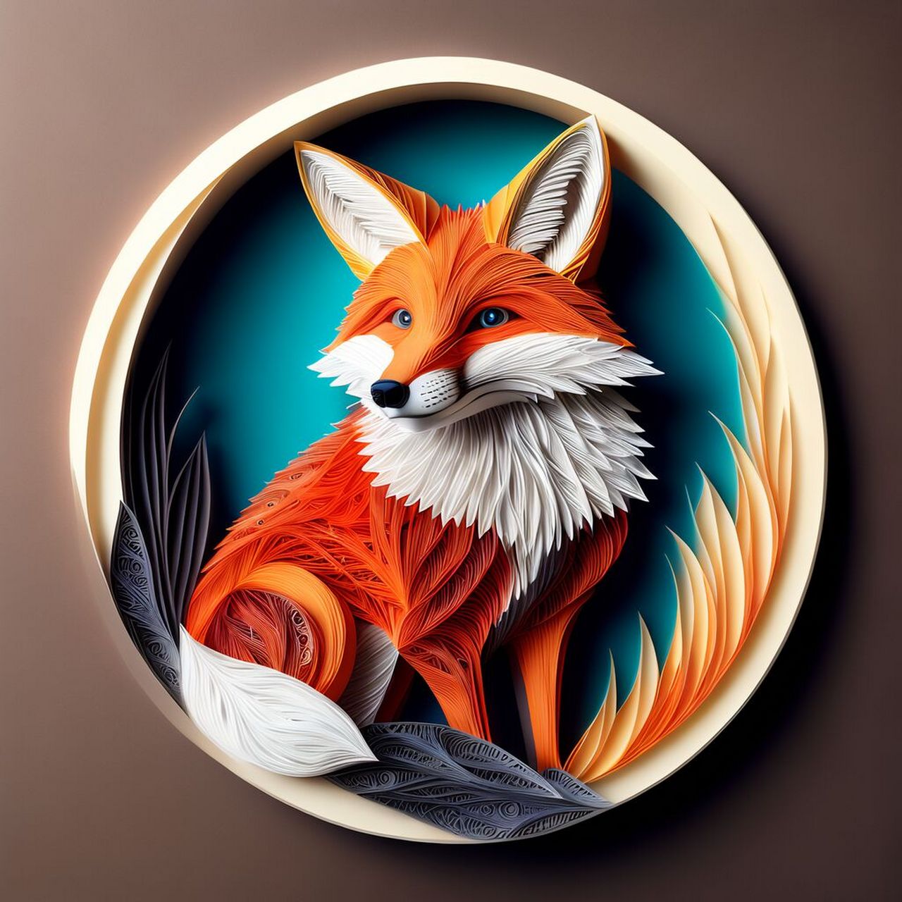 要更美,也要更锋利!02#衍纸#0202#狐狸