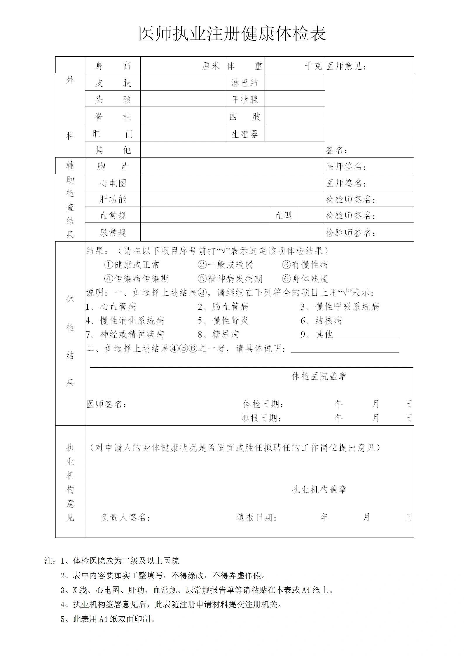 体检表图片样本图片