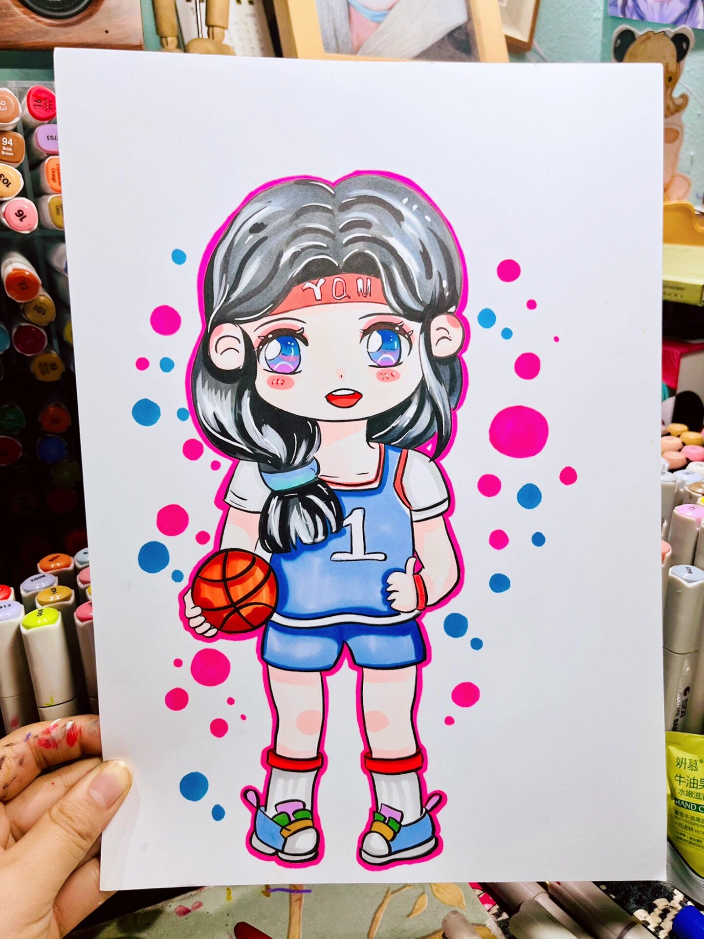 q版运动系列女孩 篮球少女