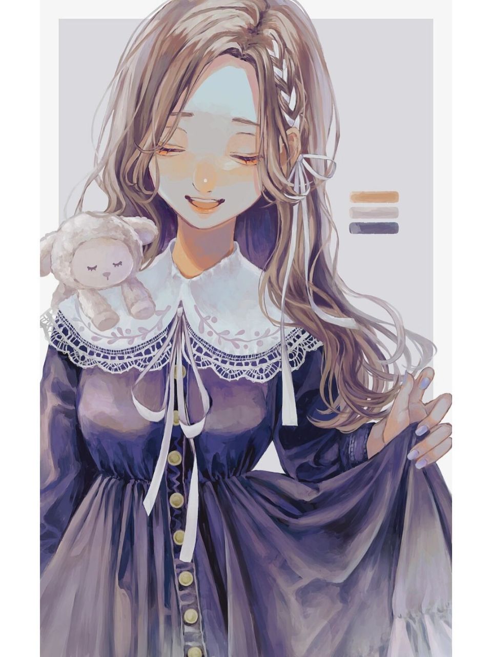 宝藏治愈系少女插画💗水彩透明感太绝美啦😍 插画欣赏👀 画师