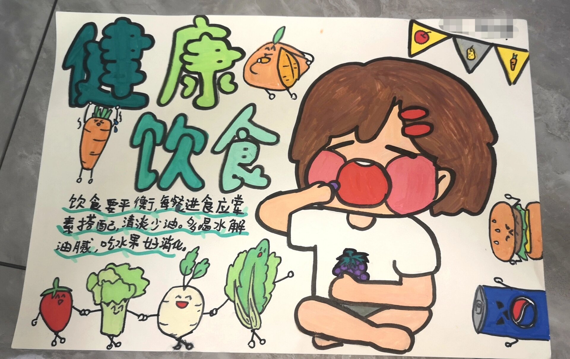 健康饮食手抄报