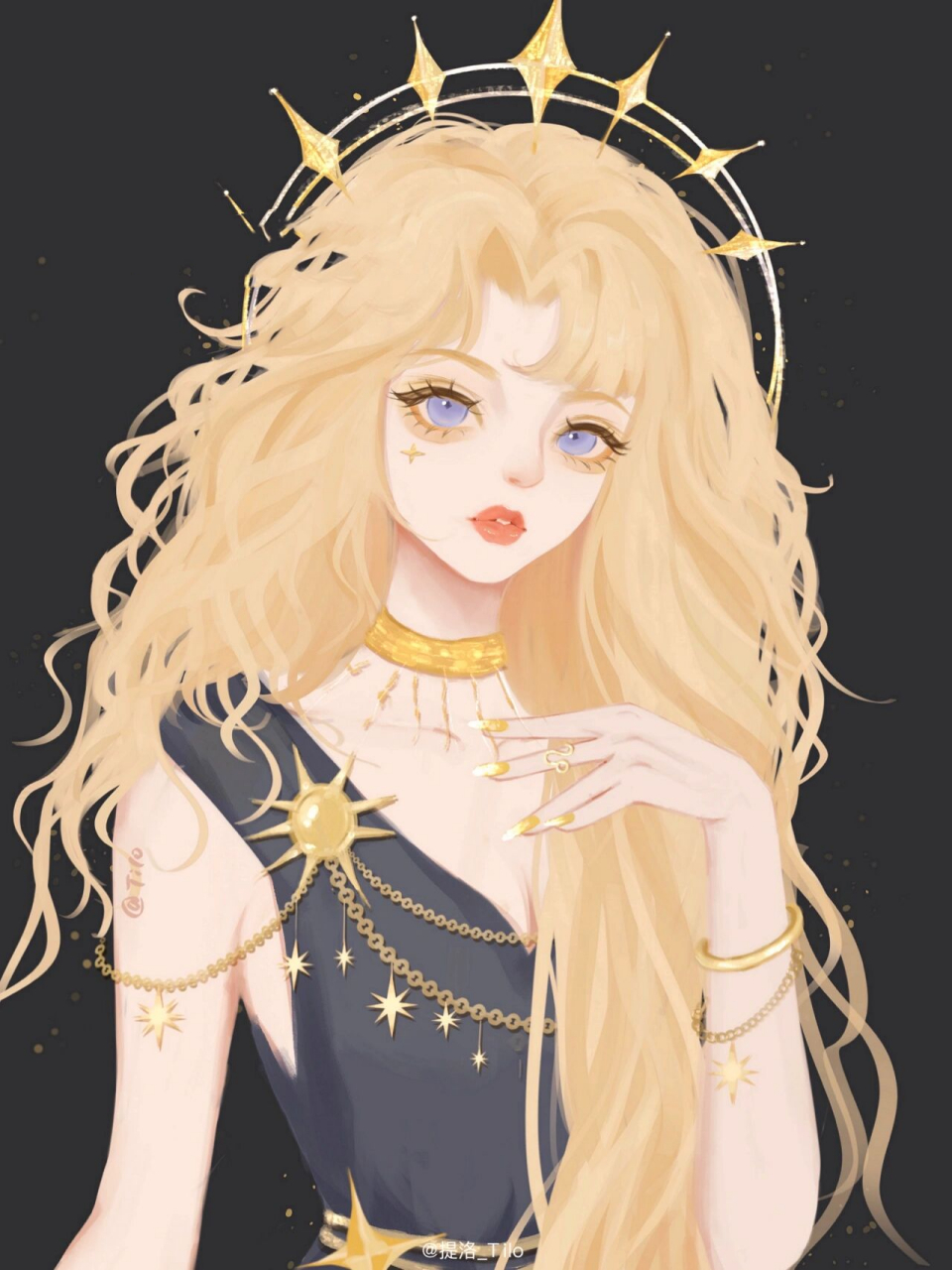 【十二星座仙女系列插画】狮子座 "狮子座永远夸不够,你们尽情地夸吧!