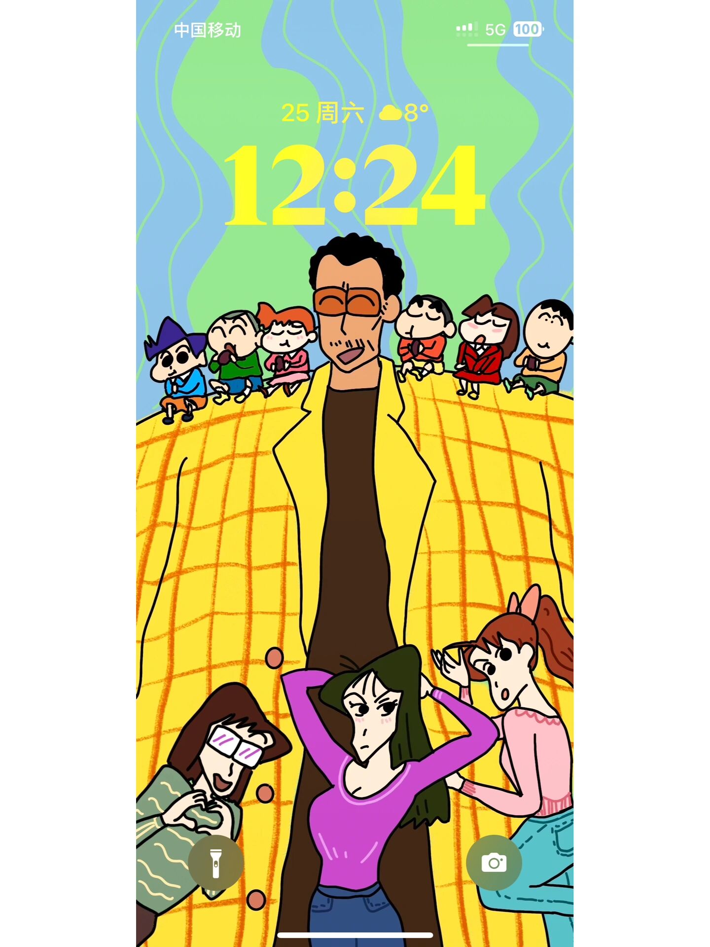 蜡笔小新壁纸 | 双开门园长来啦