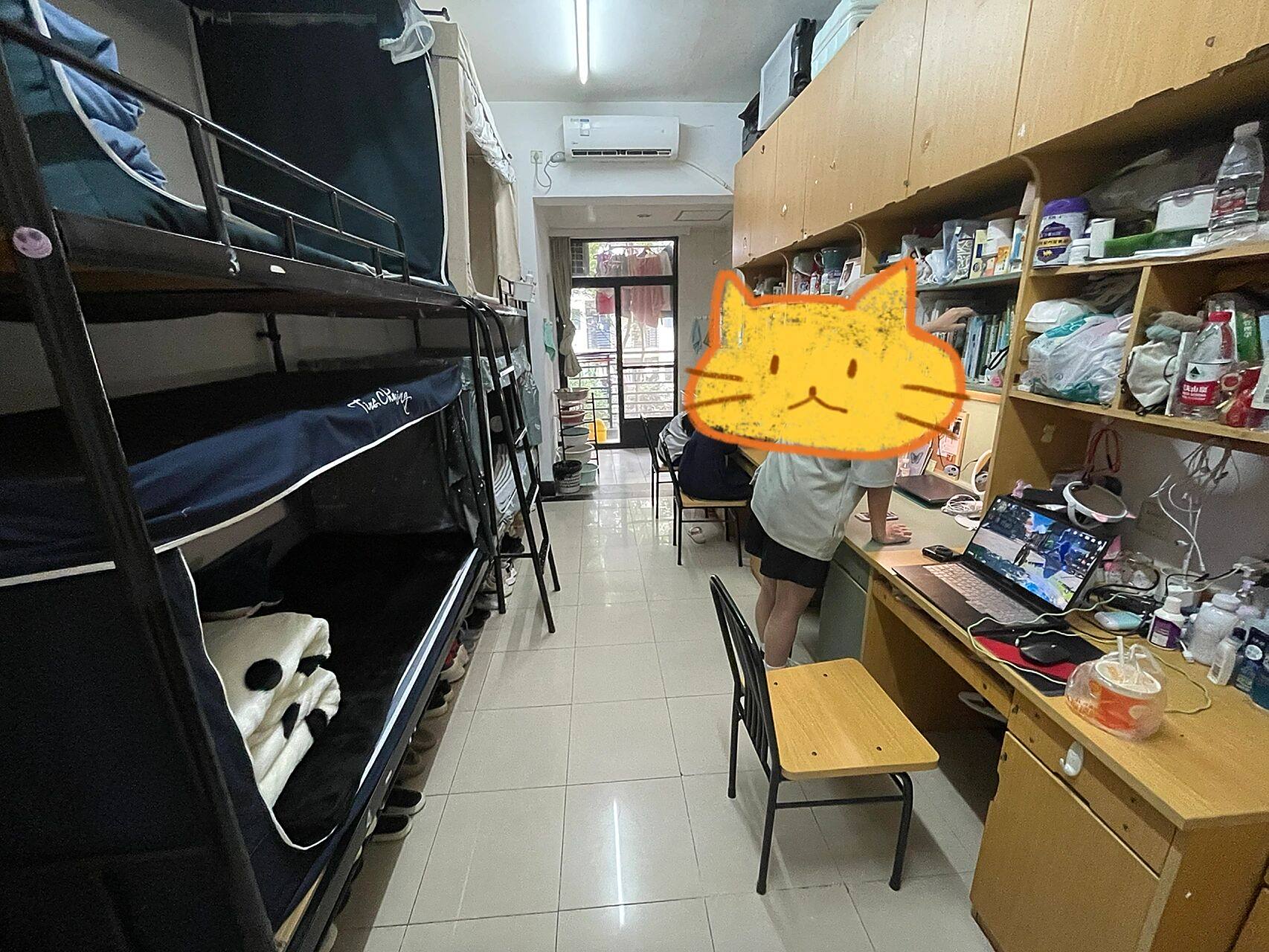 浙商大寝室实拍 浙江工商大学钱江湾生活区宿舍实照,四人寝,床桌分离