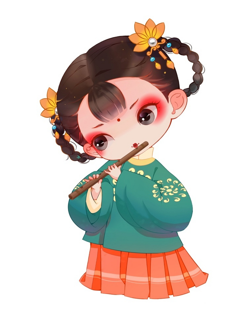 喜欢画很多有意思的汉服小姐姐,把人物q版化让我觉得非常治愈.