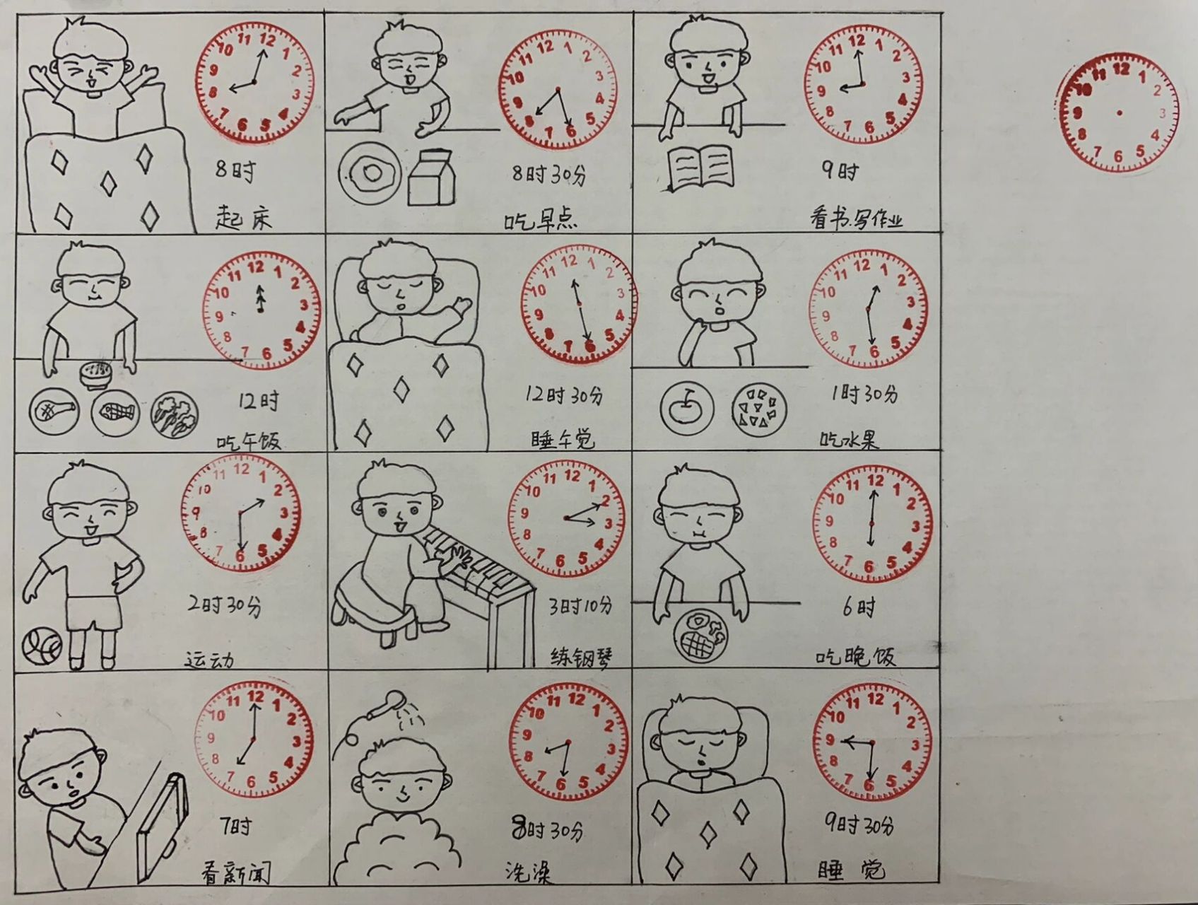 我的一天 时钟认识,时间管理