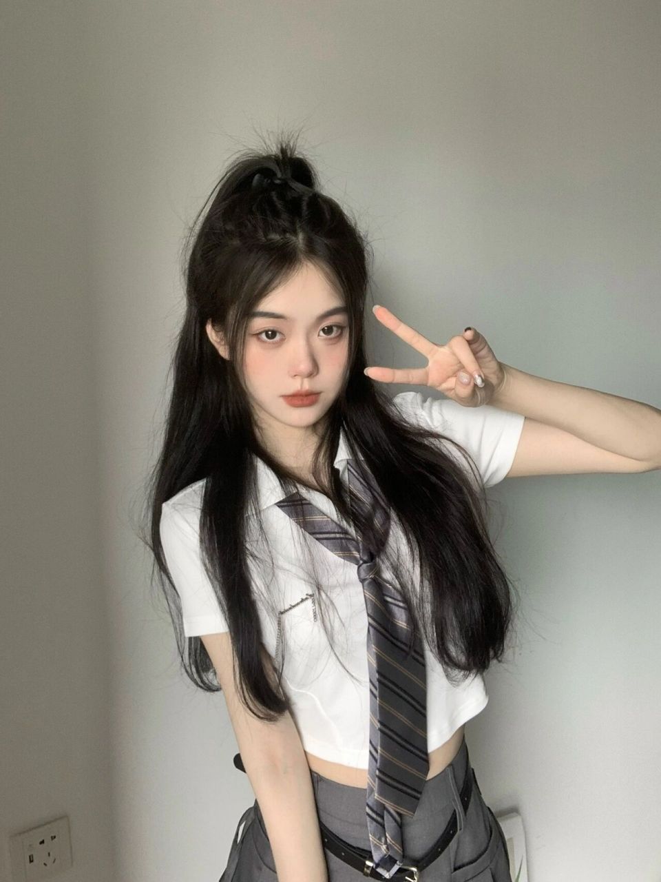 美式高马尾学姐发型教程|又甜又辣 贼简单!