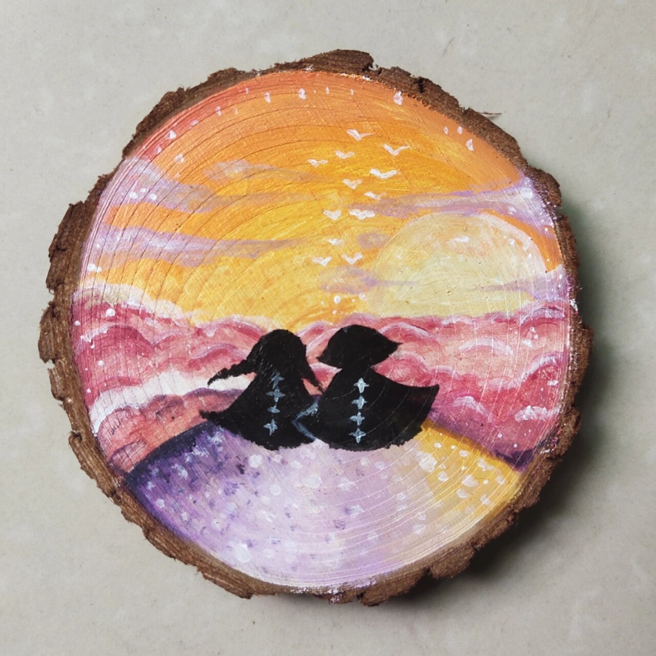 手绘木头画‖风景系列