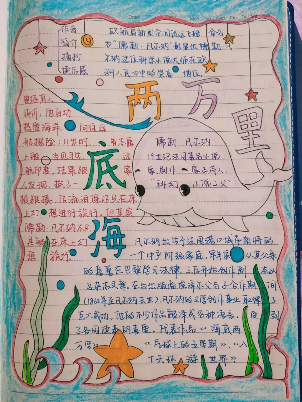六年级下册数语英手抄报