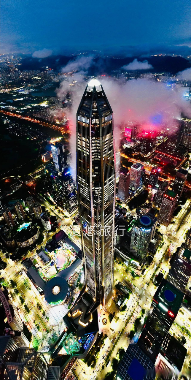 分享一张深圳第一高楼的航拍,大家说,霸气吗?