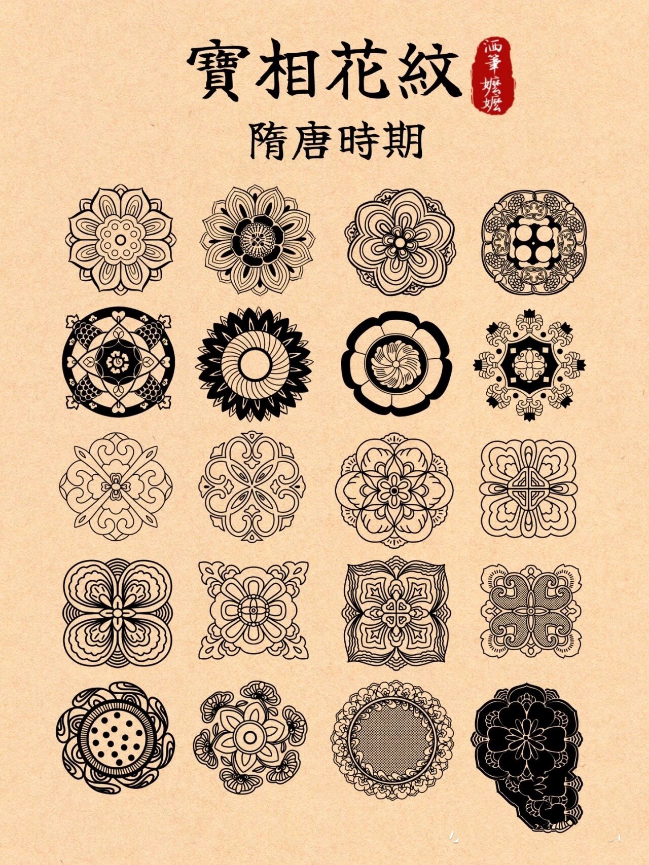 隋唐时期宝相花纹