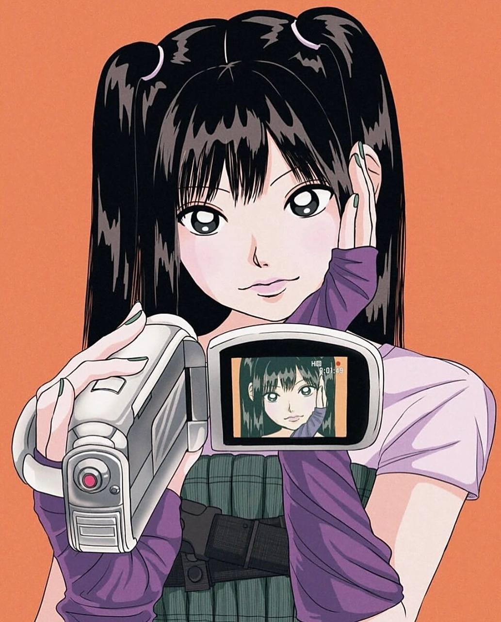 超可爱古早风少女插画头像97活泼元气大头贴 插画欣赏98 画师