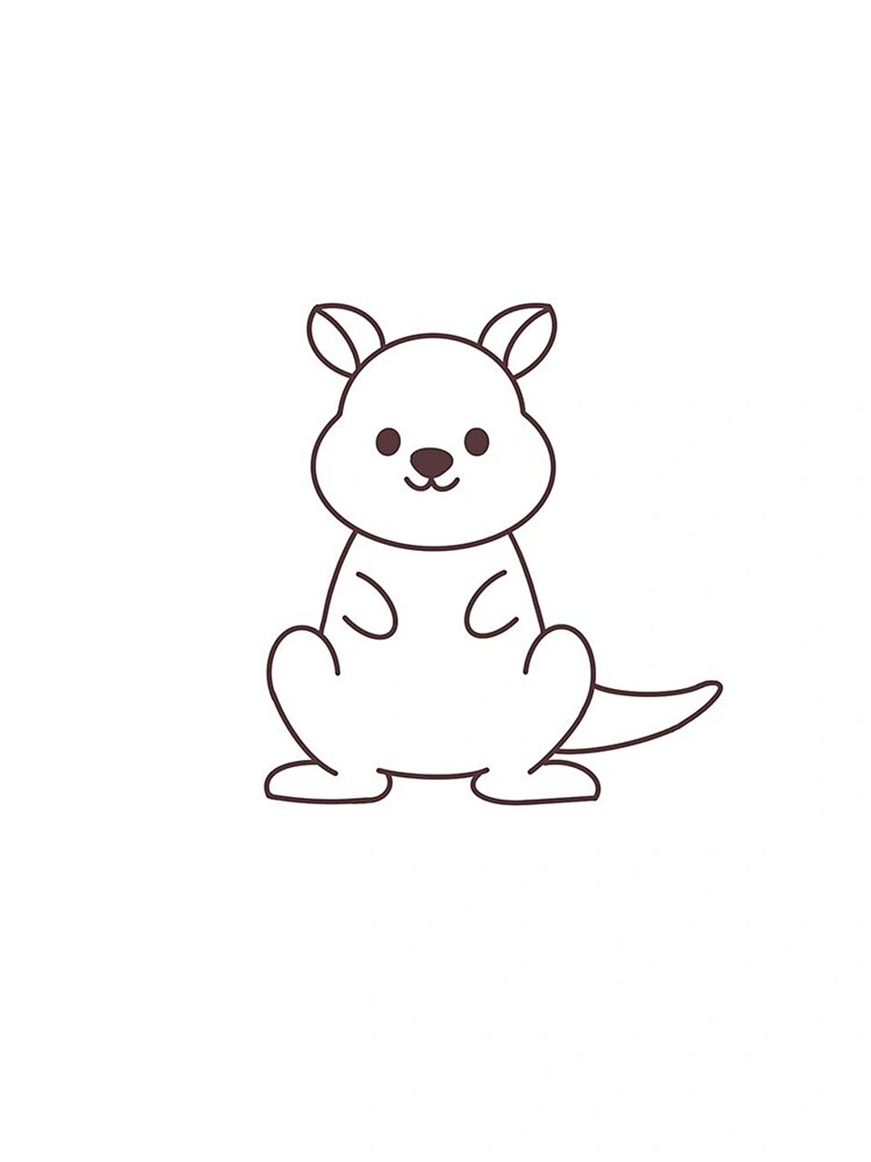 可爱的小袋鼠简笔画