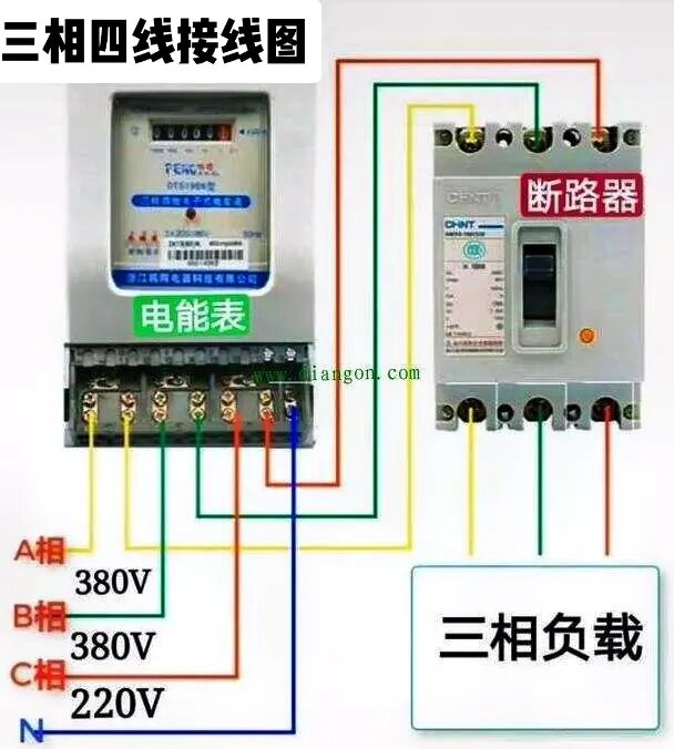 三相四线电锅炉接线图图片