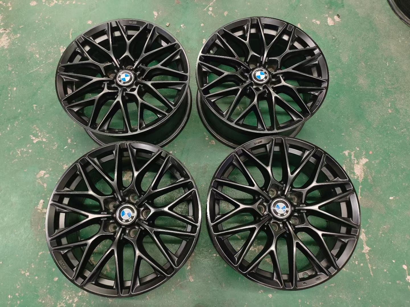 宝马1系还原拆下一套17寸立中旋压轮毂 数据5x120
