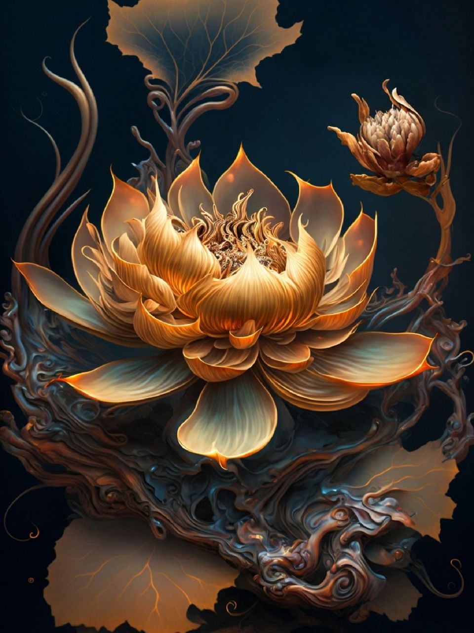 金莲本是佛前花,只因为你降人间;如若人间无灾祸,永驻荷塘又如何!