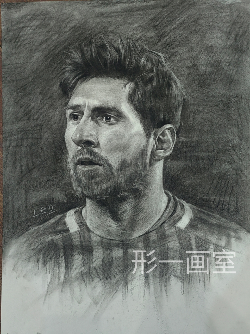 素描头像篇之球王梅西