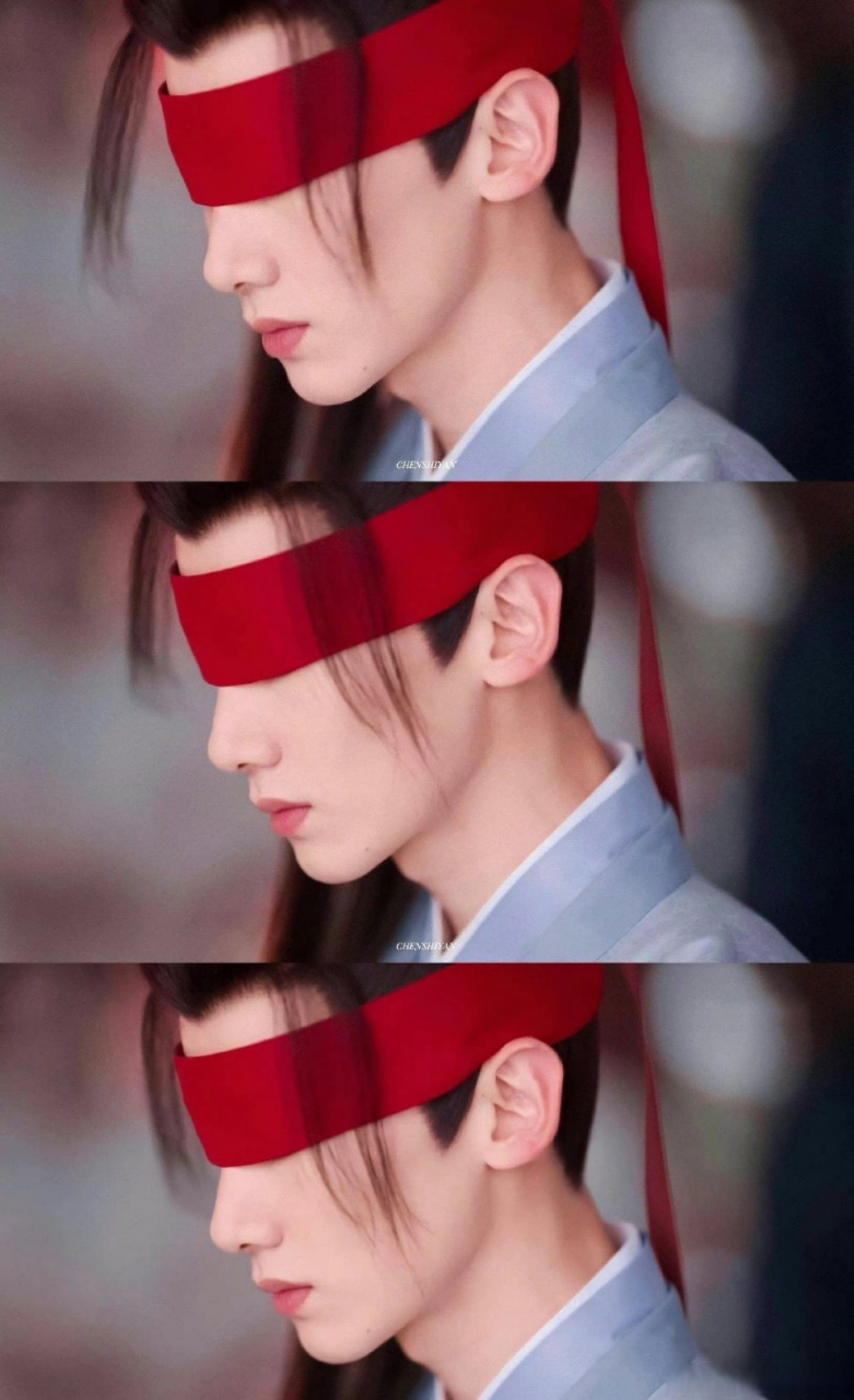 白敬亭蒙眼造型梦回顾南衣#《卿卿日常》尹峥蒙眼射箭时的龙须刘海