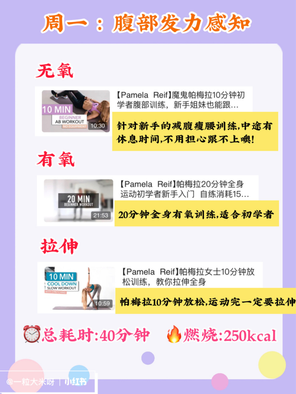 帕梅拉一周瘦腰练腹计划课表97瘦腰10厘米7315 哈喽~各位小红薯