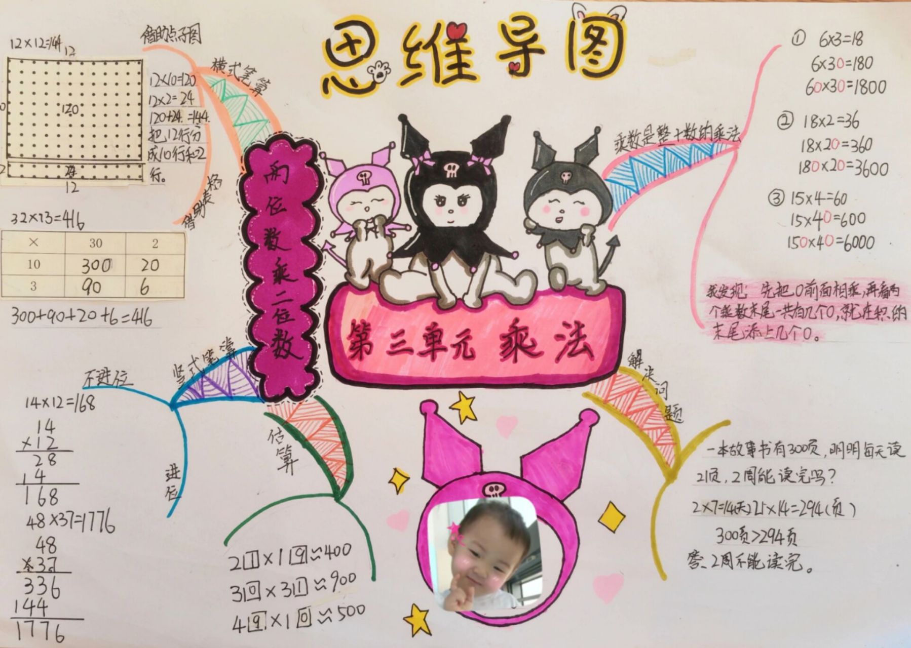 三年级下数学北师大第三单元思维导图