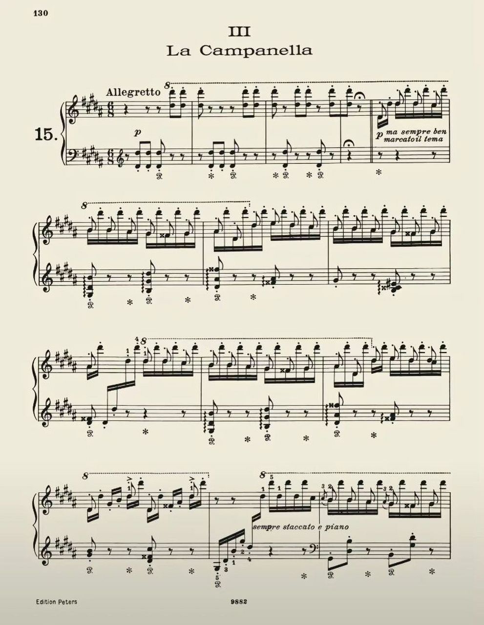 曲谱分享 李斯特 《钟》帕格尼尼主题大练习曲  张数上限了呜呜呜 有