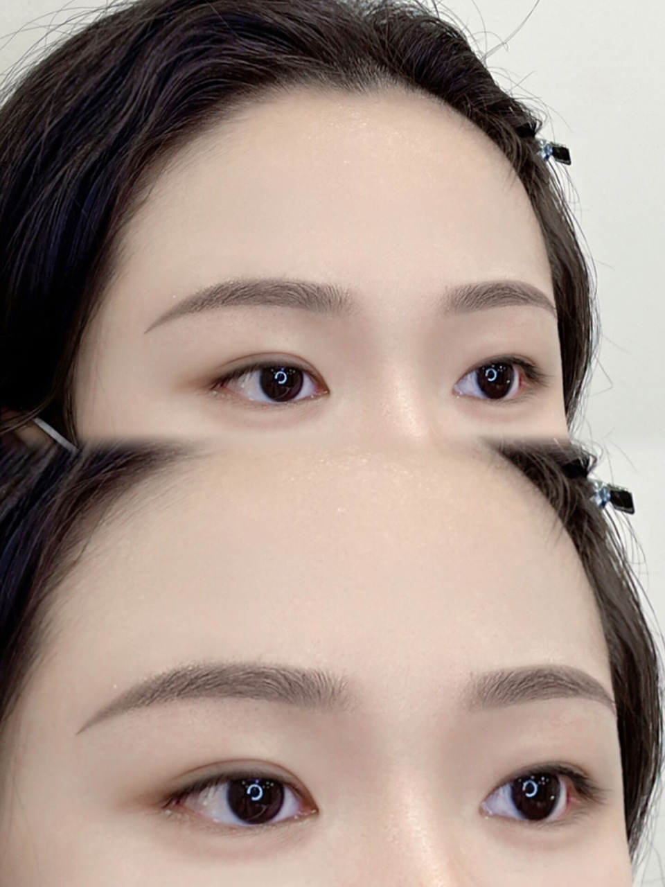 弯弯眉真的是显瘦神器了 很自然的毛发感 顺着眼尾拉长弧度 让眉毛