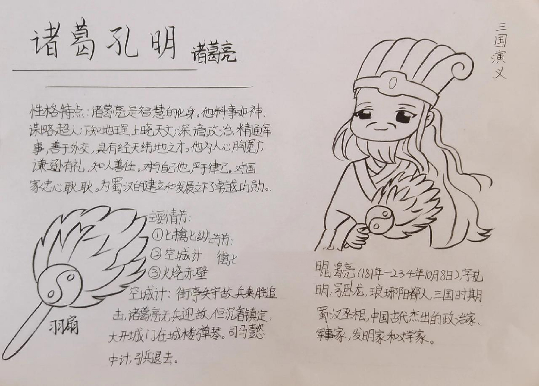 诸葛亮人物卡 我也觉得学校是最大的白嫖党, 也是真的会谢(`Δ07)!