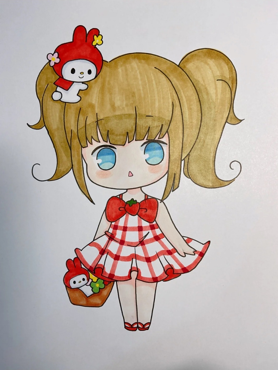 简单q版动漫人物临摹 适合一二年级的初学者,后附带线稿,临摹请艾特我