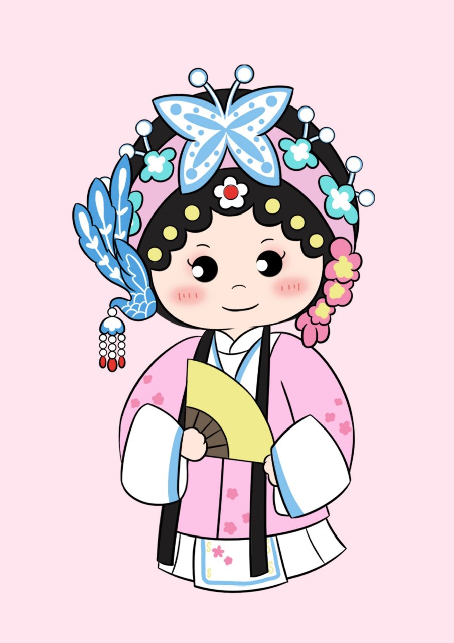 插画作品|中国戏曲q版人物96 中国戏曲代表人物96 豫剧——《九品