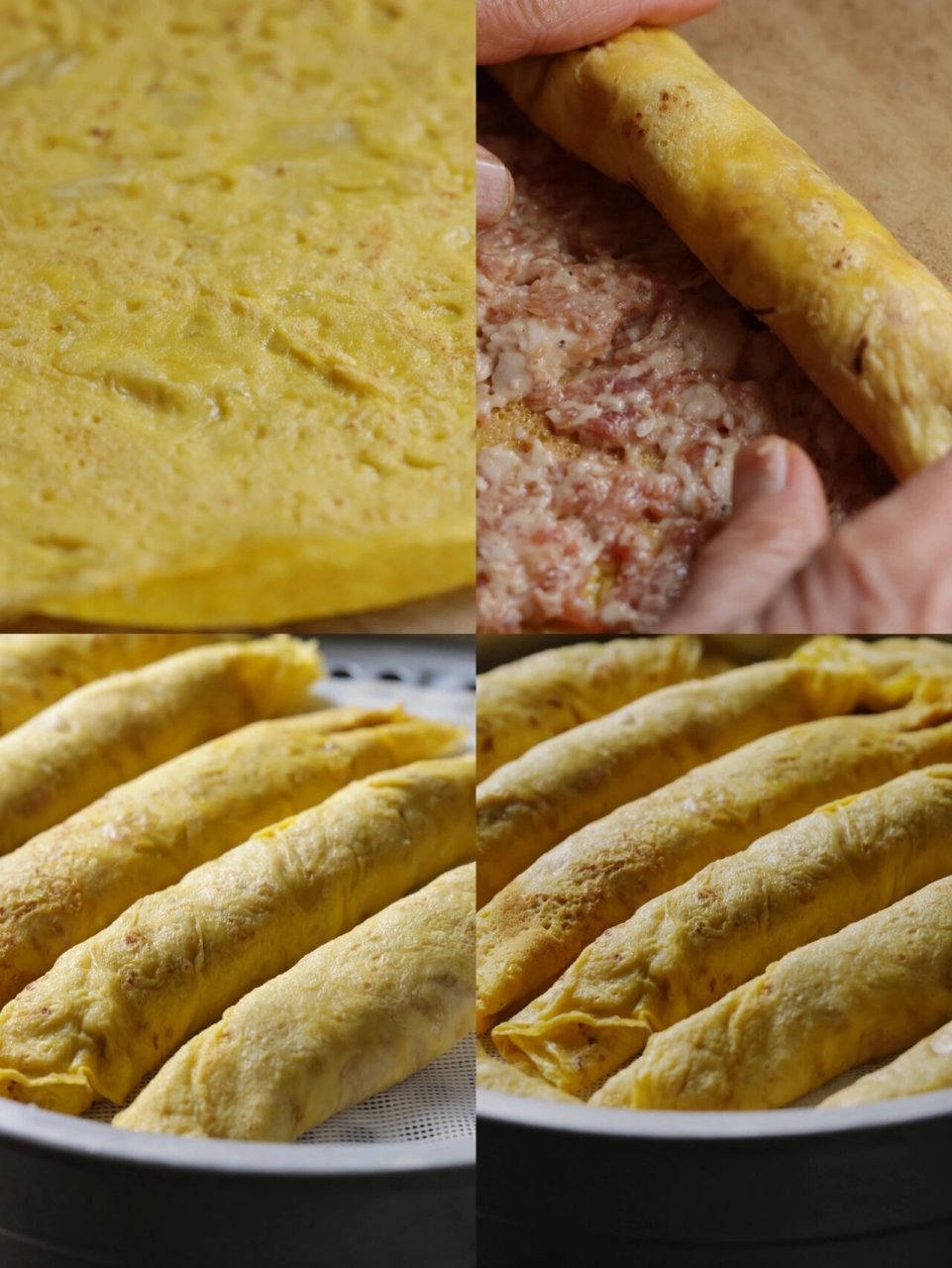 炸肉丸,蒸蛋卷0404 娃外婆今年的肉丸子和蛋卷得到了超高评价