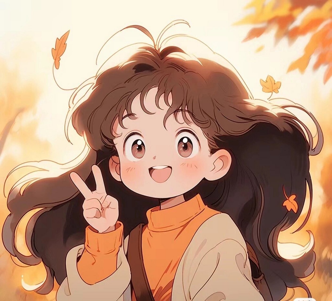 和秋天比个耶,超可爱的头像 和秋天比个耶,超可爱的头像