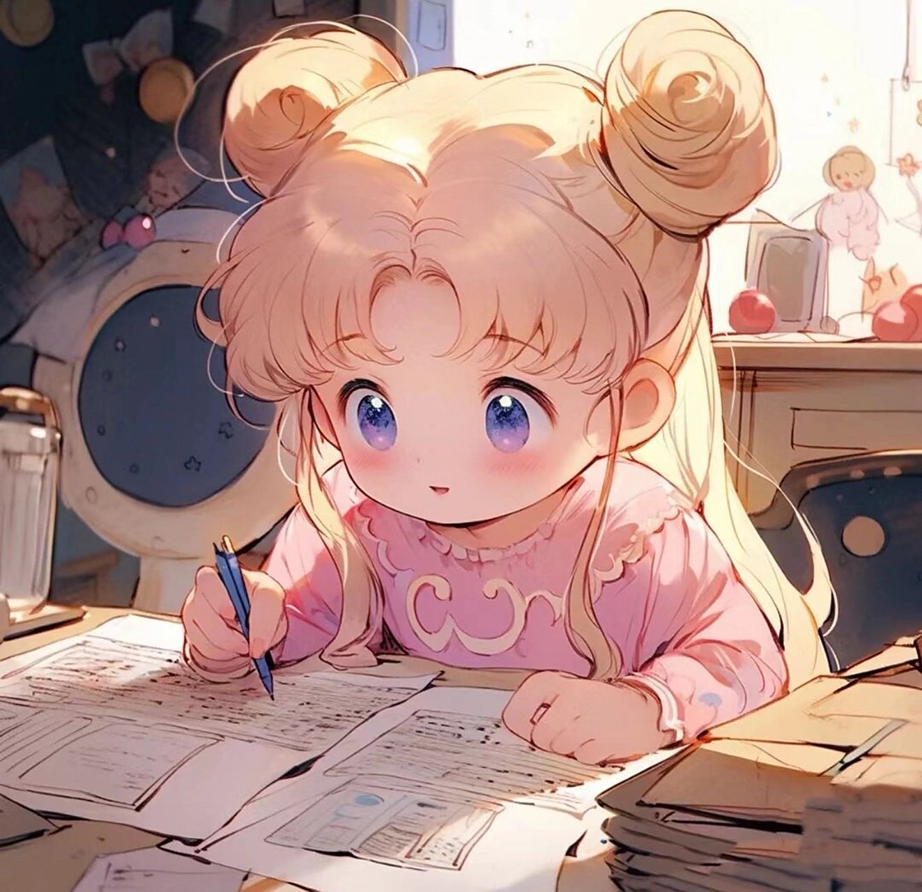 美少女战士水冰月看书学习头像 《美少女战士》,蕞喜欢的动画片,没有