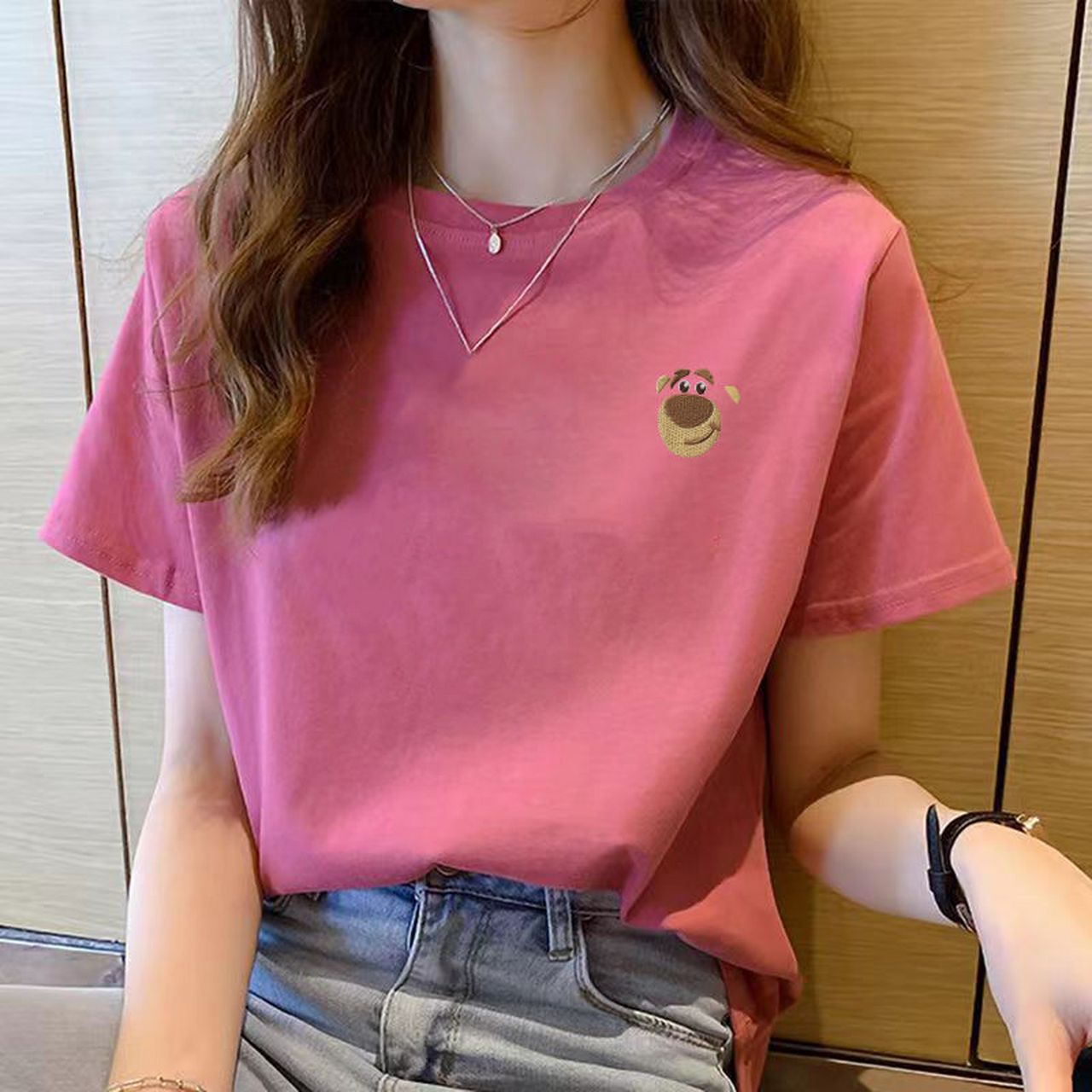 短袖t恤女夏潮网红新款,12.32入!  印花百搭半袖多色上衣!