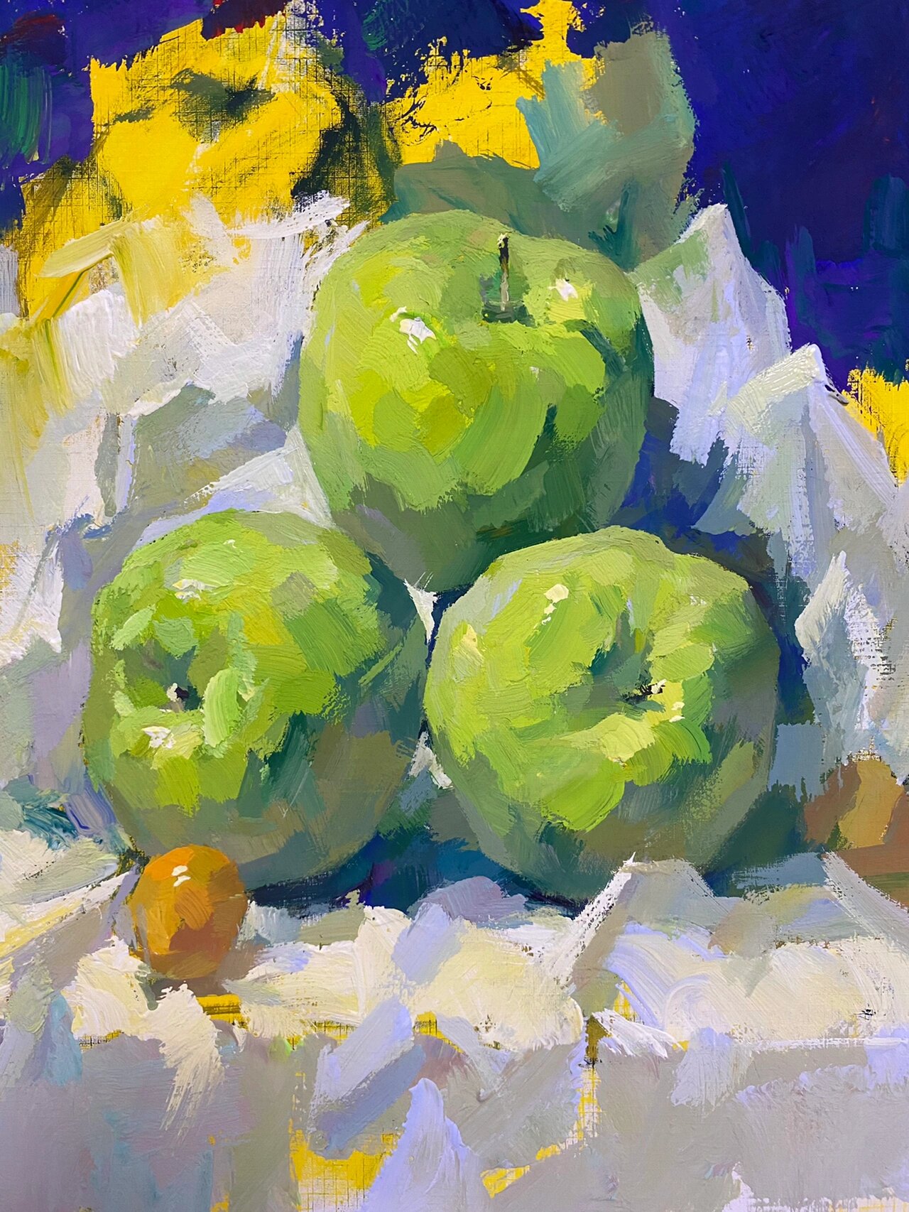 绿色苹果 色彩静物绿苹果